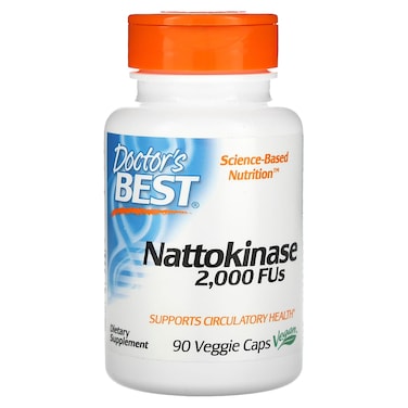 Doctor's Best Nattokinase, 90 Veggie Capsules, 2000 FUs