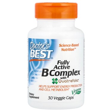 Doctor&rsquo;s Best Fully Active B Complex, 30 Veggie Capsules