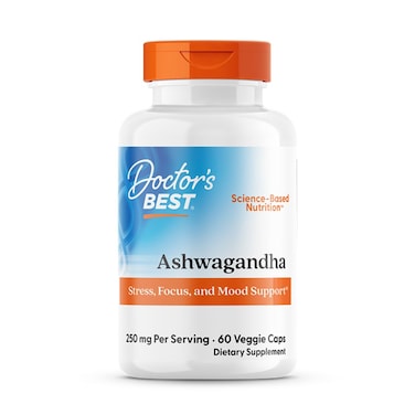 Doctor's Best Ashwagandha, 250 mg, 60 Veggie Capsules