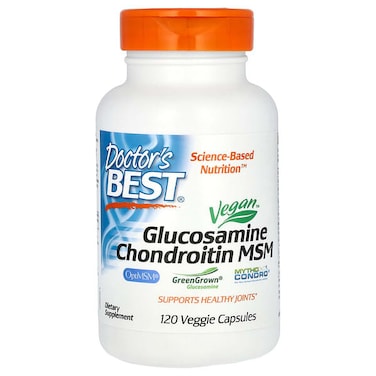 Doctor's Best Vegan Glucosamine Chondroitin MSM, 120 Veggie Capsules