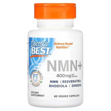 Doctor's Best NMN+, 60 Veggie Capsules, 400 mg