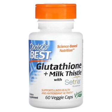 Doctor's Best Glutathione + Milk Thistle, 60 Veggie Capsules