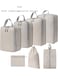 7-piece Set Of Clothing Compression Storage Bag Clothing Folding Storage Box Clothes Shoes Suitcase Travel Bag Beige