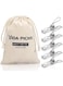 Wire Clothespins Laundry Chip Clips-40 Pack Bulk Clothes Pins with Heavy Duty, Durable Clamp Metal Clothes Pegs Multi-purpose for Outdoor Clothesline Home Kitchen Travel Office Decor Food Bag (Silver)