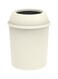 10L Round Dust Bin Comp (Off White) Off White 10.0Liters