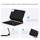 ZOOMEE Magic Keyboard Case For iPad Air 13 inch M3 2025 M2 Pro 12.9 Smart Cover Folio Multi-touch Magnetic Backlit Wireless Black