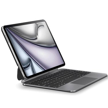 ZOOMEE Wireless Magic Keyboard Case Compatible with Apple iPad Pro 11-inch M4 2024, Smart Multi-Touch Trackpad, RGB Backlit, Black