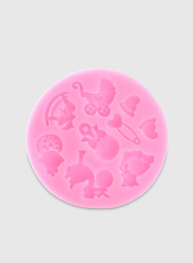 Baby Trojan Bear Shaped Cake And Chocolate Mold Pink 8x8x1centimeter
