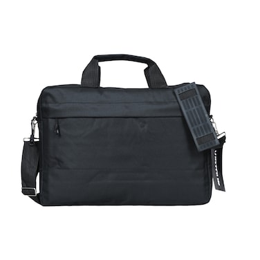 VIPTOUR Laptop Bag, Premium 16 Inch With Multiple Compartments, Padded Shoulder Strap Black