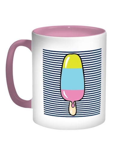Ice Cream Printed Coffee Mug Pink/White/Blue 11ounce