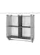 Whitmor 4 Section Fabric Closet Organizer Shelving with Built In Chrome Garment Rod