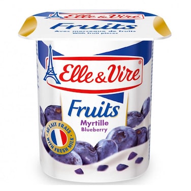 Elle &amp; Vire Blueberry Flavoured Myrtille, 125g