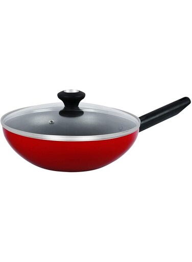 Prestige Red 26 cm Classique Covered Wok, PR20978