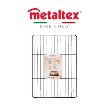 Metaltex Futura Cake Cooler &ndash; Non-Stick Rectangular Cooling Rack 45x32cm, Epoxy-Coated Steel, PFAS &amp; BPA Free