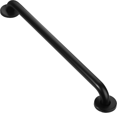 Shower Grab Bar, 24 Inch Black Bathroom Grab Bar, 1.25" Diameter Stainless Steel Anti-Slip Grab Bars for Bathtubs and Showers, Handicap Shower Grab Bar for Seniors Elderly
