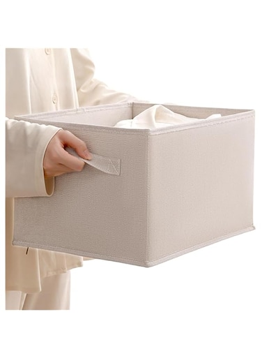 Storage Bins, Storage Basket, Storage Baskets for Shelves, Fabric Material Foldable Large Capacity Practical Storage Box, Suitable for Household Use Etc（33 * 20 * 18cm）