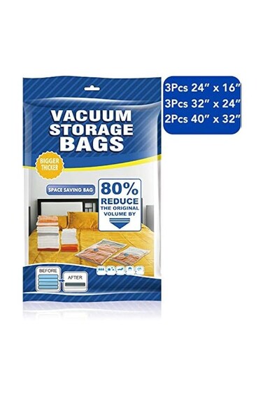 Vacuum Storage Bags &acirc;&euro;&ldquo; Space-Saving Compression Bags for Clothes, Bedding &amp; Travel