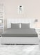 East Single Size Fitted Sheet   Soft 400TC Sateen Cotton Material   Dark Grey Color   1 Fitted Sheet 90 X 200 Cm With 40 Cm Deep Pocket  Suitable For Single Size Mattress