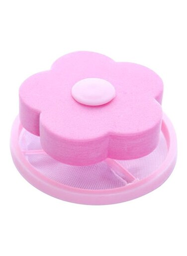 Shaped Mesh Filter Bag Ball Washing Machine Hair Removal Kit Pink 3.74inch