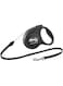 Flexi FUN retractable lead size S, Cord 5 m, for dogs up to 12 kg, black.