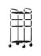 KUTIS Stainless Steel 4-Tier Kitchen Organizer Rack with Lockable Wheels &ndash; Multi-Purpose Storage Shelf for Kitchen, Office, Bedroom &amp; Bathroom (43 x 35 x 89 CM, Black)