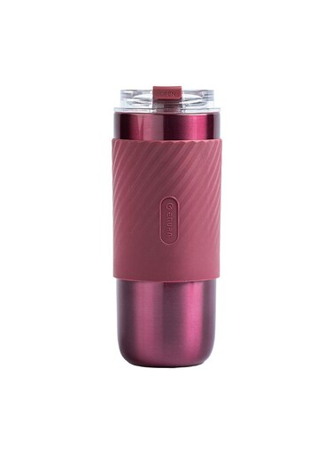 Coffee Mug with Built in Filter and Straw-Rose