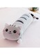 Long Cat Plush Pillow Cute Cat Plush Long Body Pillow Soft Cat Animal Body Pillow Kitten Plush Throw Pillow for Girlfriend