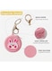 MOBCOS Mini Pouch Keychain &ndash; Cute Round Zipper Coin Purse &amp; Multipurpose Mini Storage Bag with Keyring for Coins, Cash, Keys and Small Essentials   Pink Rabbit