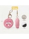 MOBCOS Mini Pouch Keychain &ndash; Cute Round Zipper Coin Purse &amp; Multipurpose Mini Storage Bag with Keyring for Coins, Cash, Keys and Small Essentials   Pink Rabbit