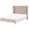 Chelsea Tufted Upholstered Queen Size Bed (160 X 200 CM) Pink Color