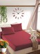 Maroon Extra Deep Pocket Bed Sheet Cotton 3 Piece Sheet Set 180x200+35cm