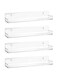 Acrylic Bathroom Shelf, Storage Shelf Extra Thick Acrylic Shower Shelf, Acrylic Shelf Clear Wall Mount (4, 38x9x5. cm)