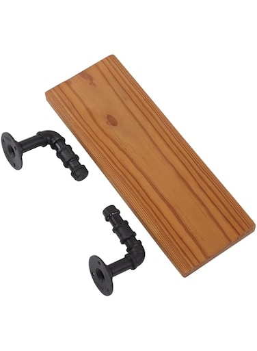DEKD Wall Shelf, Wide Applications Wall Shelf Sturdy Wood Slab For Bathroom For Living Room (Monolayer)