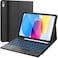 ZOOMEE Touchpad iPad 10th Generation Case with Keyboard (10.9&quot;, 2022), 7 Color Backlight, Multi-Touch Trackpad, Flip Stand Case with Pencil Holder, 2 Bluetooth Channels for New iPad 10th 2022, Black