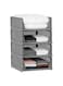 Stackable Closet Organizer Storage Basket, Foldable Plastic Clothes Storage Drawer for Wardrobe Cabinet Kitchen Bathroom Office, Space Saving Collapsible Clothing Organizer