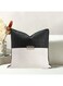 HOME Patchwork Cushion - Stylish White &amp; Black Design, 45x45 cm Filled Cushion For Sofa &amp; Home Decor - Ideal Decorative Throw Pillow