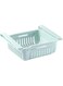 Dubai Gallery Retractable Fridge Organizer Pull Out Drawer Refrigerator Clip On Under Shelf Basket For Kitchen Storage White 11.22Inch