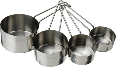 Update International Stainless Steel Measuring Cups, One Size, Silver