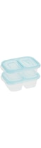 Lock &amp; Lock EZ Lock Pastel Rectangular Container, Set of 2 Piece - Blue HLE7200W
