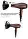 6-Piece Professional Hair Dryer Set ,1800W Brown/Black 250ml