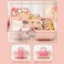 Cute Girls Hair Accessories Storage Box Bow Switch Organizer Box Jewelry Box, Plastic Hair Ties Holder Hair Clips Container Headbands Organizer Gift for Baby Girls Multipurpose Organizer Pink