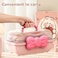 Cute Girls Hair Accessories Storage Box Bow Switch Organizer Box Jewelry Box, Plastic Hair Ties Holder Hair Clips Container Headbands Organizer Gift for Baby Girls Multipurpose Organizer Pink