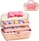 Cute Girls Hair Accessories Storage Box Bow Switch Organizer Box Jewelry Box, Plastic Hair Ties Holder Hair Clips Container Headbands Organizer Gift for Baby Girls Multipurpose Organizer Pink