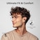 QCY Crossky C30 Open Ear Earbuds, Bluetooth 5.4 Clip-On Headphones, Lightweight Comfort, Stable Fit, Spatial Audio, Clear Call, Dual Connection, Waterproof Sport Earphones for Fitness/Running