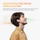 QCY AilyBuds PRO+ Adaptive Noise Cancelling Wireless Earbuds, Hi-Res Audio Bluetooth Earphones with LDAC, Adaptive EQ, Anti-wind Noise Cancellation, AI Clear Call, 30H Playtime