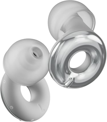 Loop Switch 2 Adjustable Ear Plugs &ndash; 3 Noise Relief Modes For Ultimate Control   Flexible Noise Reduction Earplugs For Focus, Travel, Socializing, Festivals &amp; More   20-26 dB (SNR) Noise Reduction Silver