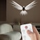 Wall-Mounted Bald Eagle Night Light with Remote Control &ndash; American Eagle Lamp for Bedroom, Living Room, or Hallway, Battery Operated &amp; Rechargeable