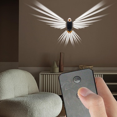 Wall-Mounted Bald Eagle Night Light with Remote Control &ndash; American Eagle Lamp for Bedroom, Living Room, or Hallway, Battery Operated &amp; Rechargeable