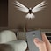 Wall-Mounted Bald Eagle Night Light with Remote Control &ndash; American Eagle Lamp for Bedroom, Living Room, or Hallway, Battery Operated &amp; Rechargeable