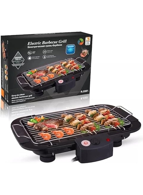 ENSOCRAFTS Smoke Free Portable Table Electric Grill   Temperature Adjustment   High Power Indoor BBQ Grill   Home Dinner Camping Travel Hiking   Auto Thermostat &amp; Micro Switch Cut Off